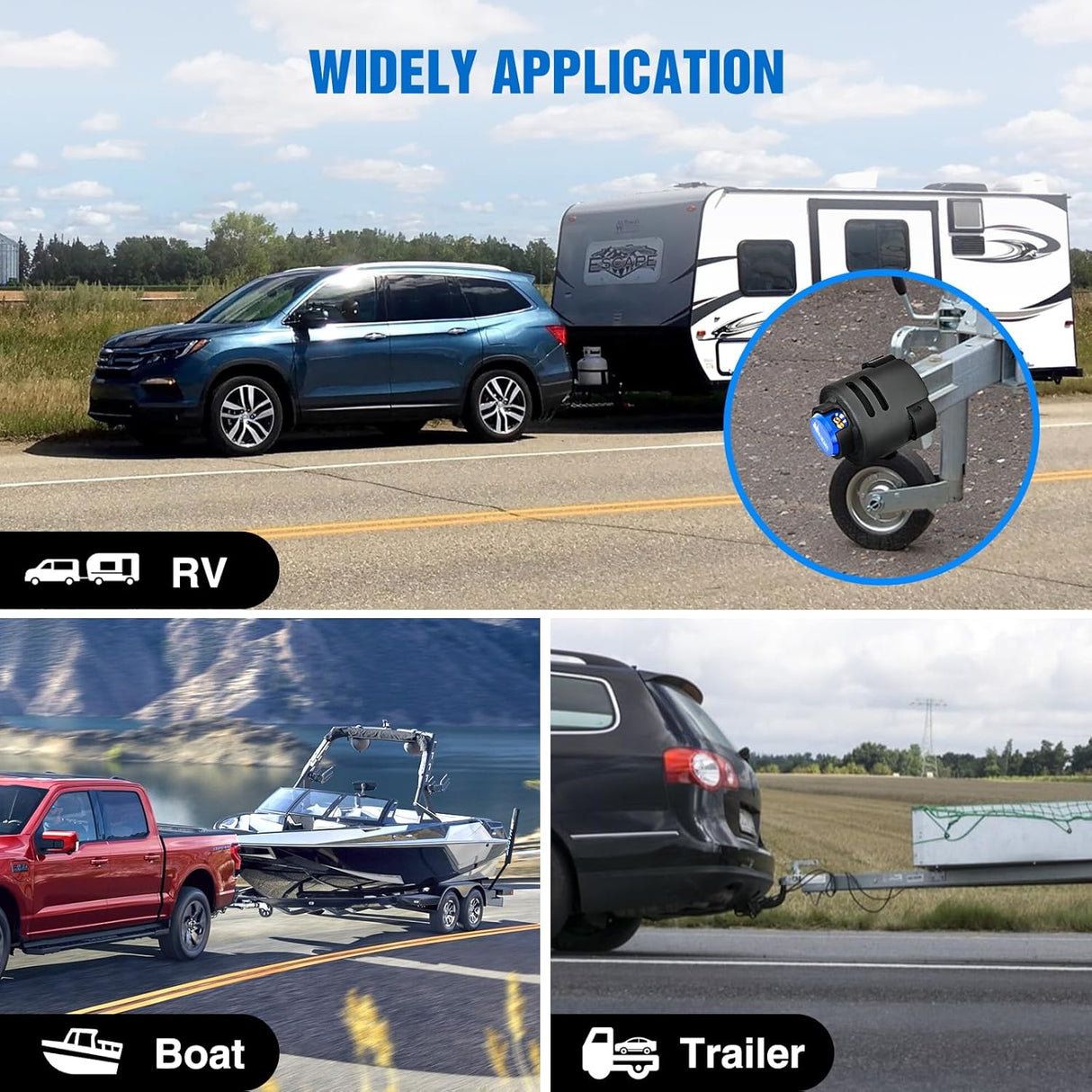 2-5/16 Inch Trailer Lock Heavy Duty Anti-Theft Trailer Hitch Locks Fit for 2 5/16 Inch Ball Coupler Safety Chains Trailer Tongue Lock Set with Key Pry-Resistant Brass Core for Trailer Boat RV