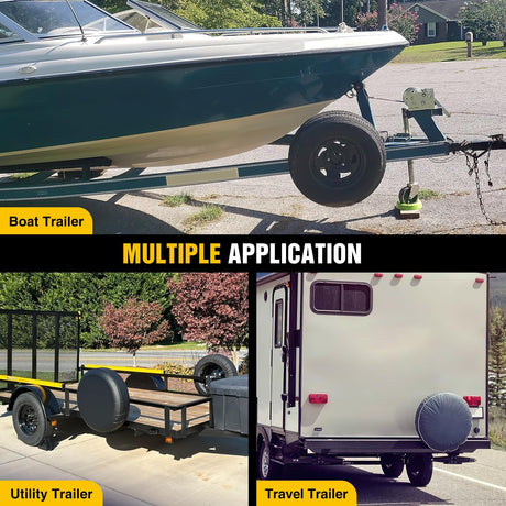 Spare Tire Carrier 3-Nuts Design Boat Trailer Carrier Bracket Utility Trailer Accessories Fits 4 & 5 & 6 Lugs Trailer Wheels on 4 Inch 4.5 Inch 4.75 Inch 5 Inch 5.5 Inchand 6 InchBolt Patterns 150 Lbs