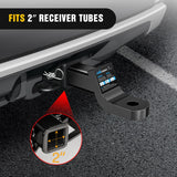 Trailer Hitch Ball Mount with 5/8in Hitch Pin Clip Fits 2in Receiver Square 7500 lbs 2in Drop 3/4in Rise Nilight