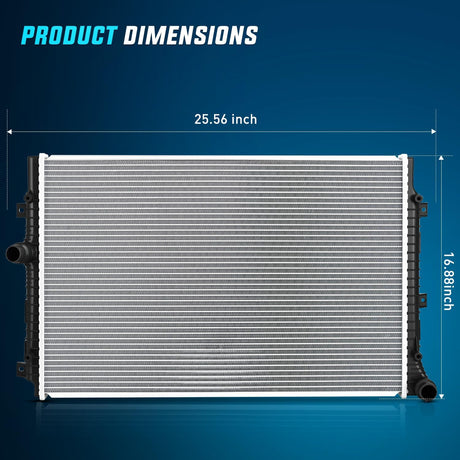 Radiator for Volkswagen Jetta 2013 2014 2015 2016 2017 2018, Beetle 2014-2017, Passat 2018-2019 L4 1.8L 2.0L, Replace# 5C0121251H