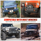 Winch Fairlead 10 Inch (254mm) Heavy Duty Winch Roller Fairlead 4-Way Universal Cable Guide with Mounting Hardware for Steel Cable 8000-12000 LBS UTV ATV Winches Accessory Replacement Black