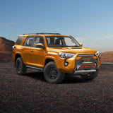 Bull Bar with Light Bar&License Plate Hole Compatible with Toyota 4Runner 2010-2024 Truck Brush Guard, Front Bumper Push Bar w/Grille Skid Plate Light Mount