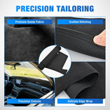 Dash Cover for Ford Explorer 2020 2021 2023 2024, Custom Fit Suede Dashboard Mat Non‑Slip Sunshade Glare Protector Interior Accessories Black