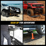 Off Road Traction Boards 4x4 Truck Jeep Recovery Tracks Mats Gear | Heavy Duty Tire Recovery Boards Mounting Kit With Round and Square Jack Lift Base for Truck Jeep SUV Mud Sand Dunes Snow