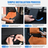 Car Seat Cover 2PCS Black Brown Breathable Mesh Interior Covers with Removable Headrest Airbag Compatible Universal for Cars Truck and SUV Front Seats