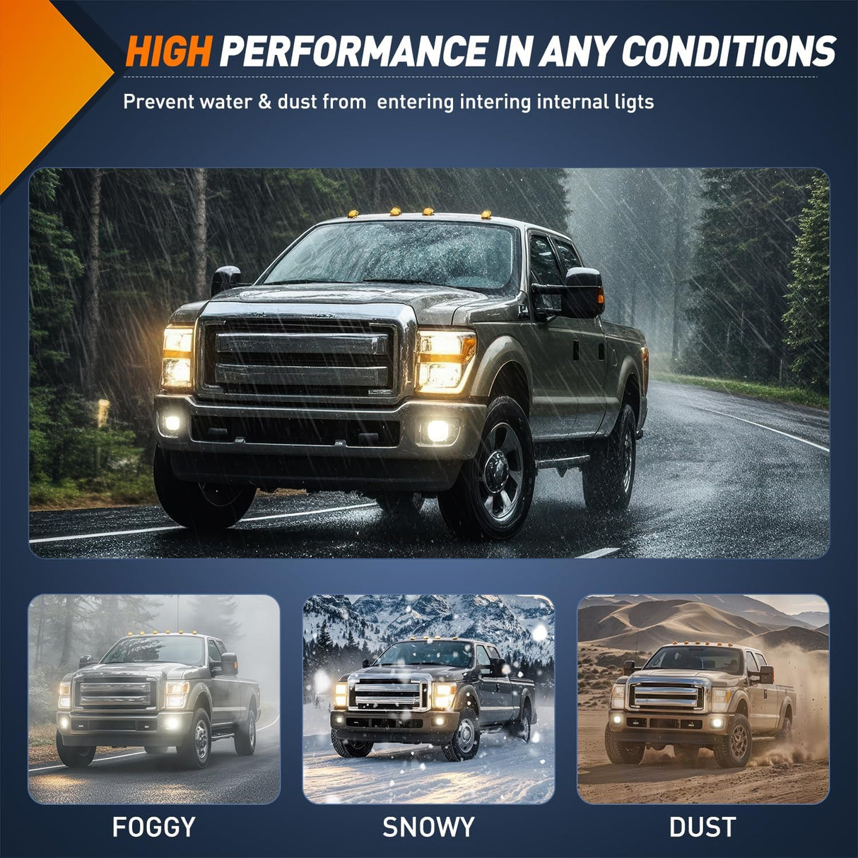 Fog Lights Assembly Compatible with 2008 2009 2010 FORD F-250 F-350 F-450 F-550 F250 F350 F450 F550 SUPER DUTY Clear Lens w/H10 12V 42W Bulbs