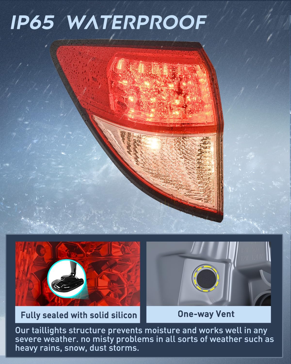Taillight Assembly Compatible with 2016 2017 2018 Honda HRV Red Pink Tail Light OE Style Rear Outer Lamp Replacement Driver Side