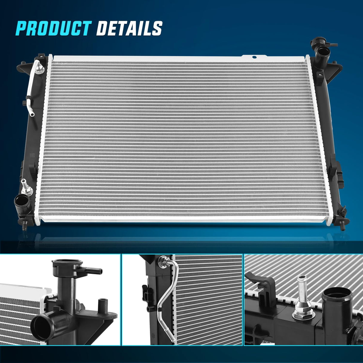Radiator for Hyundai Santa Fe 2010 2011 2012 2013 2014 2015 2016 2017 2018, Santa Fe XL 2013-2019, Kia Sorento 2011-2015 2.4L 3.3L 3.5L