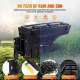 Truck Bed Tool Box Driver Side & Passenger Side Truck Tool Box Fit for Ford F-150 1999-2014 ABS Swing Case Truck Bed Storage Box with Lockable Lid Waterproof Wheel Well Toolbox Black