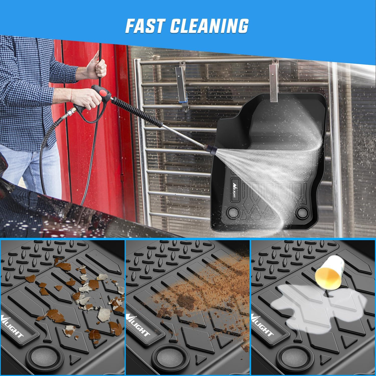 TPE Floor Mats for Ford Focus 2012 2013 2014 2015 2016 2017 2018, All Weather Custom Fit Heavy Duty Floor Liners