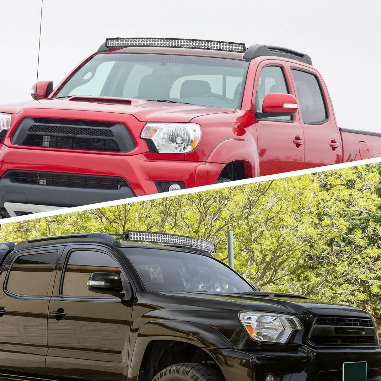 42 Inch Curved Light Bar Bracket for Toyota Tacoma Roof Rack 2005-2015 | for Toyota Tacoma with Factory Roof Rack 2005 2006 2007 2008 2009 2010 2011 2012 2013 2014 2015
