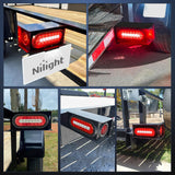 2 PCS Steel Trailer Light Boxes Housing Kit 3LED License Plate Lights 6 Inches Oval Red White Trailight 2 Inch Round Side Marker Lamp Grommet Plugs for Truck Tractor Car
