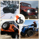 2PCS Synthetic Soft Shackle 1/2 Inch x 24 Inch & Recovery Ring Kit - 56,000 LBS Shackle Breaking Strength with 46,000 LBS MBS Snatch Pulley for 4x4 Truck SUV ATV UTV Off-Road Vehicle Extraction