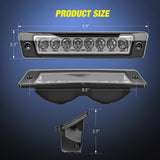 Third Brake Light for Ford Mustang Hatchback 1987-1993 with Spoiler | for Ford Mustang LX Hatchback 1987 1988 1989 1990 1991 1992 1993 with Spoiler Version, High Mount 3rd Stop LED Lamp, Smoked