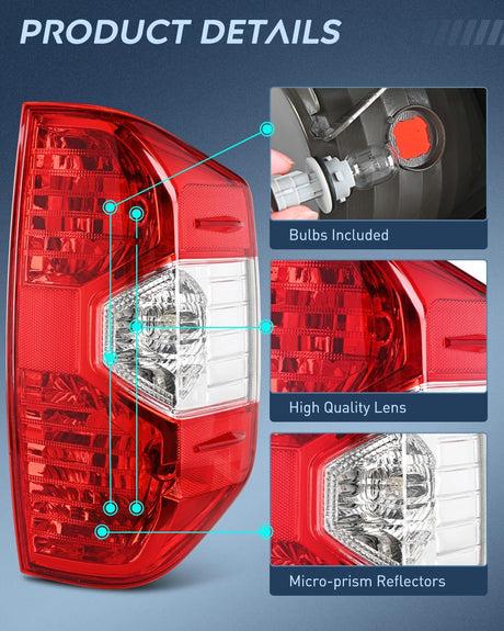 2014-2021 Toyota Tundra Taillight Assembly Rear Lamp Replacement OE Style Passenger Side Nilight