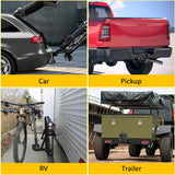 Trailer Hitch Folding Extender Mount Shank 16.54 Inch Compatible with Wheelchair Cargo Carrier Adapter for 2 Inch Receiver Trailer Hitch 500lbs Black Powder Coated