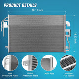 AC Condenser Compatible with Ford Escape Limited XLS XLT 2009-2012, Mazda Tribute 2009-2011, Mercury Mariner 09-11 Air Conditioning A/C Condenser Replace# 3782, 7013782, FO3030222, 9L8Z19712A