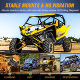 Light Bar Mounting Brackets for 40-42 Inch LED Straight Curved Lights UTV Roof Upper Windshield Compatible with Yamaha YXZ 1000 1000R Models 2016 2017 2018