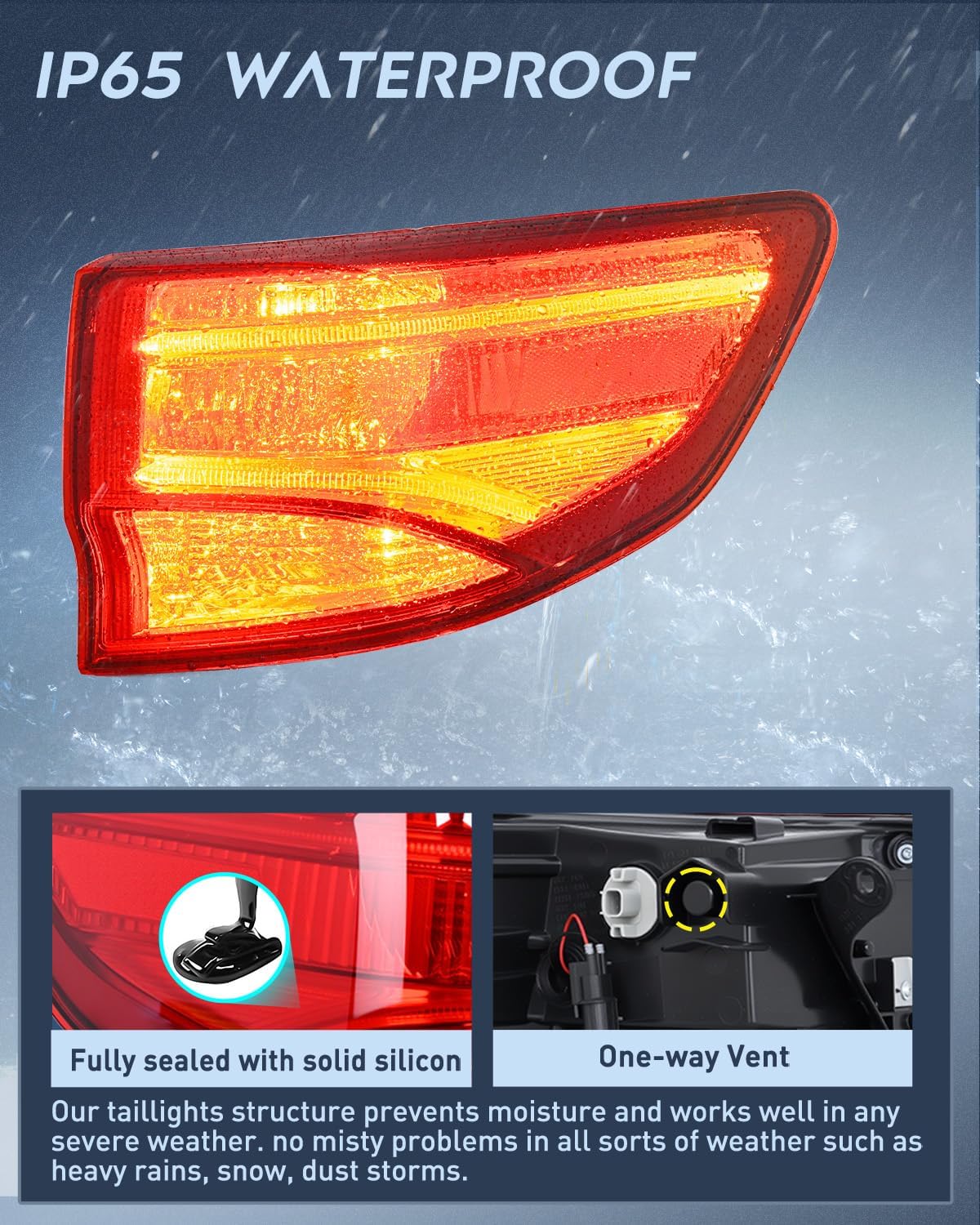 Taillight Assembly for 2014 2015 2016 2017 2018 2019 2020 Acura MDX | Tail Light OE Style Outer Rear Lamp Replacement Passenger Side