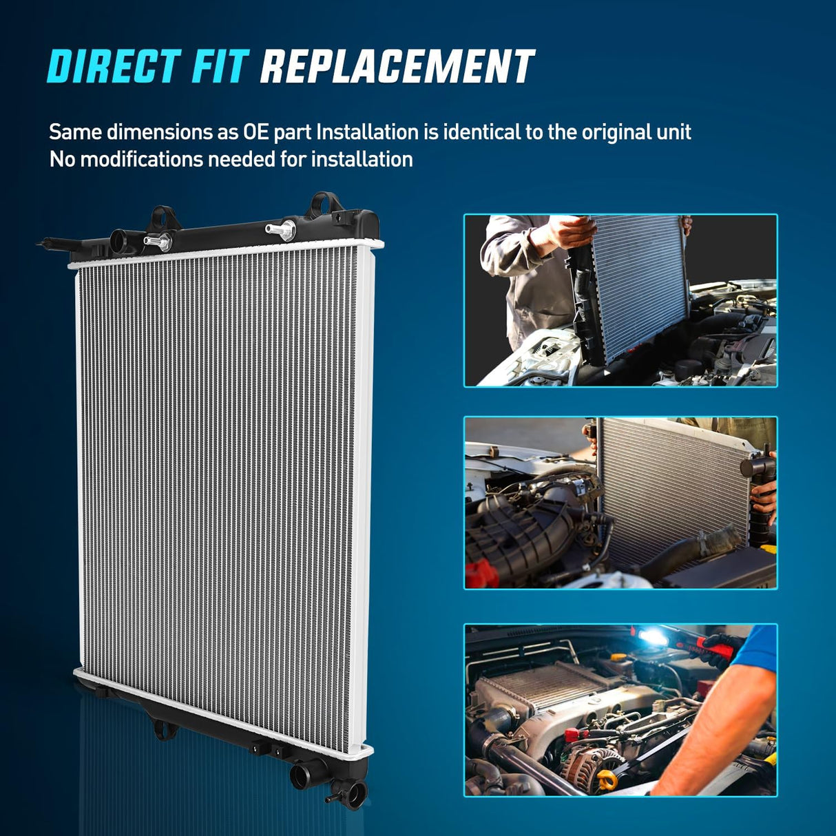 Radiator for Toyota 4Runner 2003 2004 2005 2006 2007 2008 2009, FJ Cruiser V6 4.0L 2007 2008 2009 2010 2011 2012 2013 2014 with Transmission Oil Cooler Replace# 1640031461
