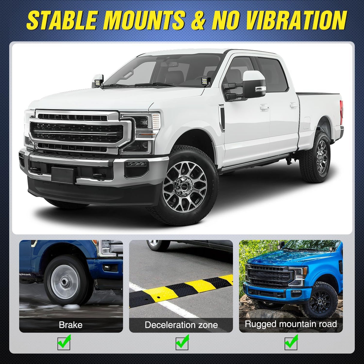 Ditch Light Brackets Hood Hinges Mount Bracket Kit for Auxiliary Offroad LED Pods Work Lighting on Ford F-250 F-350 F-450 F-550 Super Duty 2017 2018 2019 2020 2021 2022