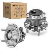 Rear Wheel Bearing and Hub Assembly for Jeep Patriot 2007-2017, Compass 2007–2016 & 2017 MK (FWD), Dodge Caliber 2007–2012, Avenger 2008-2014, Chrysler 200 2011-2014, 512332-2Pack