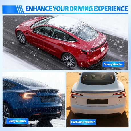 Spoiler Fit for Tesla Model 3 Highland 2024 Spoilers for Cars Rear Spoiler Wing Sporty Rear Trunk Lip Exterior Accessories No-Drill Installation ABS Carbon Fiber Pattern, Glossy Black