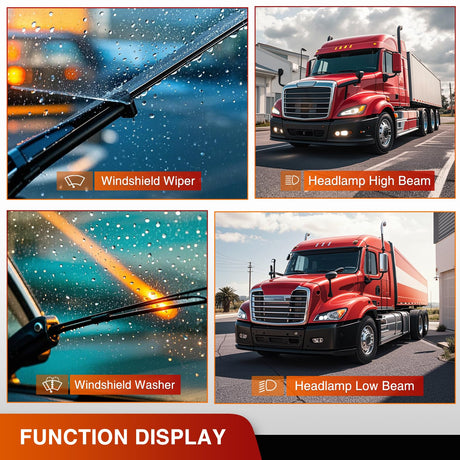 Turn Signal Switch Compatible with 2008 2009 2010 2011 2012 2013 2014 2015 2016 2017 2018 2019 2020 2021 2022 2023 Freightliner Cascadia Multifunction Combination Lever Switches