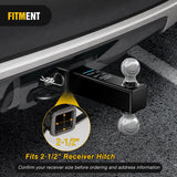 Multi-Ball Trailer Hitch Ball Mount, 2 & 2-5/16 Inch Balls, Dual Ball Mount fits 2-1/2-Inch Hitch Receiver, Chrome Plating