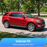 Outside-Mount Window Rain Guards for Chevy Equinox 2010-2017, 4PCS | Window Visors for Fresh Air Circulation While Driving, Chevy Equinox 2010 2011 2012 2013 2014 2015 2016 2017, Smoke Tinted