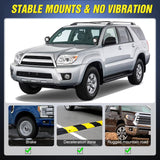 Ditch Light Brackets Hood Hinges Mount Bracket Kit for Auxiliary Offroad LED Pods Work Lighting Compatible with Toyota 4Runner 4th Gen 2003 2004 2005 2006 2007 2008 2009