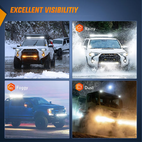 42Inch 240W Spot Flood Combo Led Light Bar Off Road Driving Lights Boat Lights Fog Light 12V On/Off 5 Pin Rocker Switch Power 14AWG Wiring Harness Kit-1 Lead for Trucks