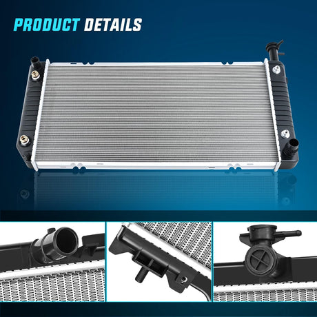 Radiator for Chevrolet Express 2500 3500, GMC Savana 3500 2500 4.8L 6.0L V 2004 2005 2006 2007 2008 2009 2010 2011 2012 2013 2014 2015 2016 2017 2018