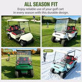 Golf Cart Seat Covers Set Red Black for Club Car DS Yamaha | Breathable Sandwich Mesh Sun Scratch Resistant Washable No Staple Fits 1982-2000 Club Car DS Yamaha G22 G19 G16 G9 G2