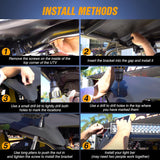 Light Bar Mounting Brackets for 40-42 Inch LED Straight Curved Lights UTV Roof Upper Windshield Compatible with Yamaha YXZ 1000 1000R Models 2016 2017 2018