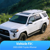 Window Visors for Toyota 4Runner 2003 2004 2005 2006 2007 2008 2009 | Fresh Air Ventilation, Rain & Sun Protection Vent Visors Window Deflectors Smoke Tint, 4PCS