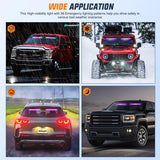 162 LED Traffic Advisor Strobe Light Bar 2-in-1 Purple White Emergency Warning Hazard Lights with Controller 4 Switchable Color 36 Flash Pattern for Trucks Cars Tow Plow Construction Vehicles