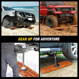Off Road Traction Boards 4x4 Truck Jeep Recovery Tracks Mats Gear | Heavy Duty Tire Recovery Boards Mounting Kit With Round and Square Jack Lift Base for Truck Jeep SUV Mud Sand Dunes Snow
