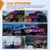 60 Inch Emergency Strobe Light Strips with Controller Red Blue | 384LED Flashing Warning Hazard Safety for Rear Window Tailgate on Truck Trailer Construction Plow Pickup Tow SUV Vehicles