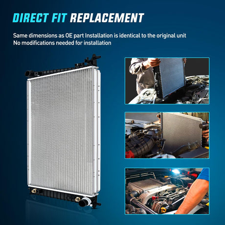 Radiator for Ford F150 1999 2000 2001 2002 2003 2004, F-250 F-350 1999-2003, Expedition Lincoln Navigator 4.2L 4.6L 5.4L 1999-2001