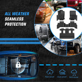 TPE Floor Mats for Toyota 4Runner 7 Seats Only 2025 2026 | All Weather Custom Fit Heavy Duty Floor Liners