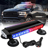 14.5 Inch 30LED Strobe Light Bar Double Side Rooftop Red Blue