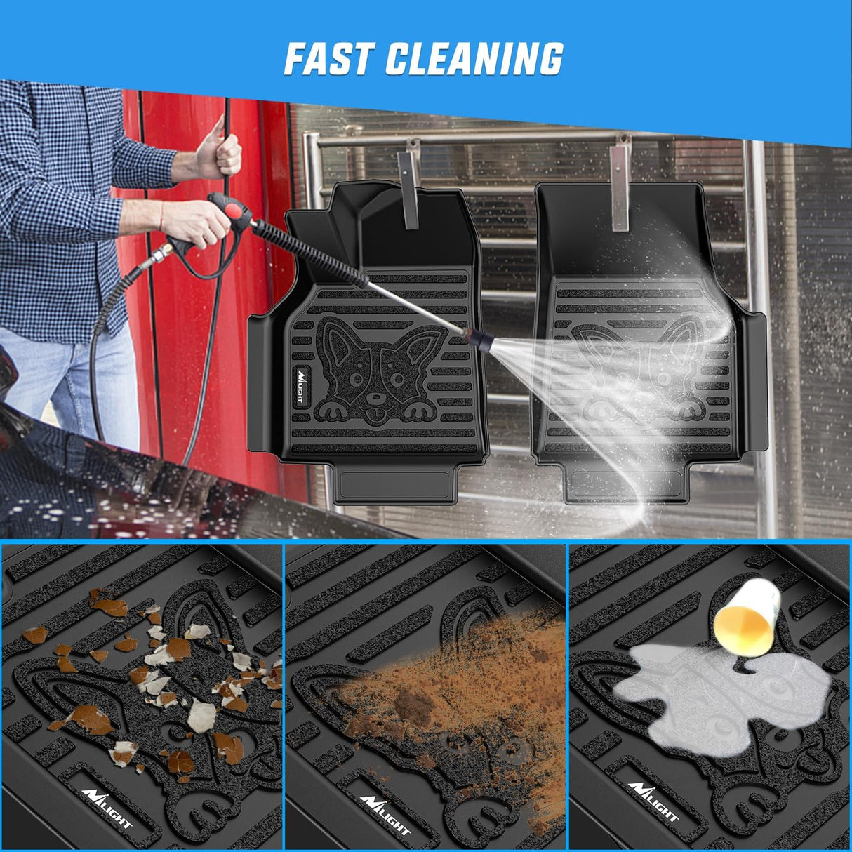 TPE Floor Mats & Cargo Mats Set for Tesla Model Y (5 Seat only) | 2021 2022 2023 2024 2025 All Weather Custom Fit Heavy Duty Floor Liners