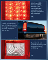 Taillight Assembly Compatible with 2003 2004 2005 2006 Chevy Silverado 1500 1500HD 2500 2500HD 3500 2007 Chevrolet Classic Incandescent Type Upgrade LED Tail Lights Rear Brake Lamps
