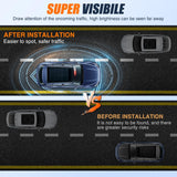 8LED Red White Traffic Advisor Strobe Light Bar Hazard Safety | with Vacuum Suction Emergency Dash Warning Flashing Lights Front/Rear Windshield Visor for Truck Police Construction Vehicles