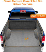 Soft Roll Up Truck Bed Cover Compatible with Ram 1500 2019 2020 2021 2022 2023 2024 2025 New Body Style,5.7ft