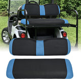Golf Cart Rear Seat Cover 1PC Blue Black Club Car EZGO Yamaha | Breathable Sandwich Mesh Sun Scratch Resistant Washable No Staple Fits Aftermarket Rear Seats for Club Car EZGO Yamaha