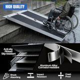 3 Feet Portable Wheelchair Ramp with Quick-Lock Non-Skid Aluminum | Handicap Ramps with Handle Folding Threshold Ramp for Home Steps, Stairs, Doorways, Scooter, Porch, Cart 800LBS Capacity