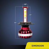 20018H Red 2PCS 30W H4/9003 Super Bright Headlight Conversion Kit Replacement Bulb 6000K, 1 Pack