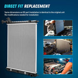 Radiator for Chevy Traverse 2009 2010 2011 2012 2013 2014 2015 2016 2017,GMC Acadia 2007-2016, Buick Enclave 2008-2017, Outlook 2007-2010 V6 3.6L, Automatic Trans